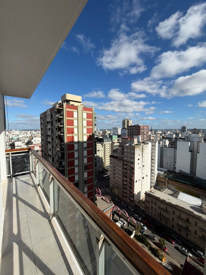 Departamento 2 ambientes con balcon y cochera , vista panoramica al mar